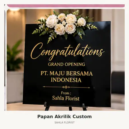 Papan Bunga Akrilik Jakarta Pusat